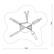 Forêt à cordes en acier inoxydable pour aire de jeux - Conforme EN1176 - Référence BT16127_1