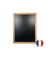 Chevalet stop trottoir sur patins avec cadre bois - 85 x 65 cm - Référence : LSTF83MI_1