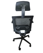 Linea Malice 01 PT - Fauteuil de Bureau Ergonomique avec Têtière Réglable - Occasion - Base en Métal Chromé et Roulettes Souples_1