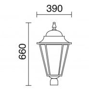 Luminaire extérieur pour mât - DOPO Villa Big IP43 E27 160W - Noir_1