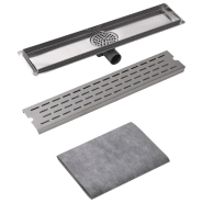 Vidaxl drain de douche linéaire 730 x 140 mm acier inoxydable 142178_1