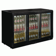 Arrière-bar trois portes coulissantes Série G noir 330L GL006 Polar_1