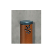 Borne à sceller en acier diamètre 88.9mm - STEEL & STYLE / JAN-0074 - motifs IRON ou FLOWERS - Husson International_1