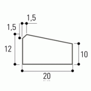 Caniveau simple pente CS1 CE 6,0 NFU P24 - Fabemi - béton, 1m_1