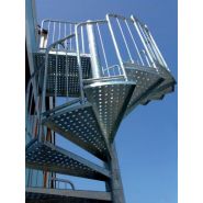 Escalier hélicoïdal stairbat - acbi - hauteur des marches 185 mm - largeur de passage 800 ou 900 mm - diamètre 1880 et 2080 mm