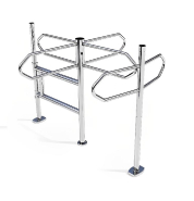 Tourniquet de magasin - Rotation 360° - Finition Chromée - Capot en ABS chromé_1