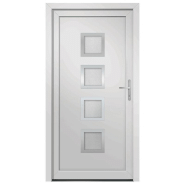 Vidaxl porte d'entrée blanc 88x200 cm pvc 3187843_1