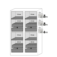 Armoire de sécurité Q-CLASSIC-90 - Modèle Q90.195.120.MM avec paroi de séparation et certification NF EN 14470-1 - Réf 34192-049-34211_1