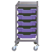 Chariots Gratnell's simple colonne H = 850 mm - Réf CGSSC-1 - BIOLAB - Meuble de rangement en acier peint époxy_1