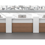 Banque d'accueil modulable et personnalisable - PROGRESS - Design élégant et matériaux haut de gamme_1