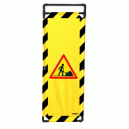 Barrière d'intervention 1 panneau - Chantier / 1800 / PVC_1