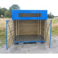 Système de collecte en bois avec vidage par trappes de fond ou portes de façade