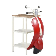 Etagère Road to Vintage rouge plateau bois 60x45x88 cm_1