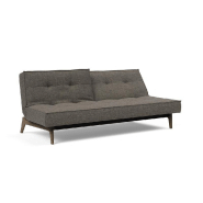 Innovation Living - Canapé convertible Splitback EIK 115x200 cm - Chêne fumé - Tissu Flashtex Dark Grey_1