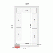 Kit de rayonnage pour Chambres Froides Négatives Tefcold CRNF1830_1