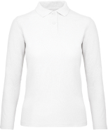 Polo femme ID.001 manches longues - 100% coton pré-rétréci - Réf: CGPWI13_1