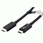 ROLINE Câble Thunderbolt™ 4 USB type C, M/M, 8K UHD-2, 40Gbit/s, 100W, passif, noir, 1 m_1