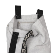 Sac shopping recyclé - Kimood - Réf : KINS115 - Coton et polyester recyclés avec poche zippée et anses contrastées_1