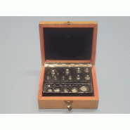 Coffret de 16 poids d'étalonnage antique / vintage de laboratoire 5mg à 100g_1