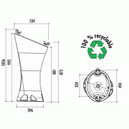 Fontaine Alvium en plastique 2 robinets_1