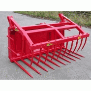 Fourche à fumier avec mâchoire hydraulique série C - Wifo - construction robuste avec dents boulonnées et plaques arrière_1