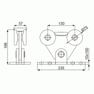 Monture autoportante simple rail 8570_1