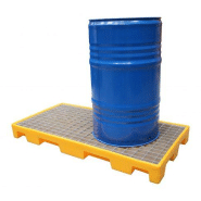 Plateforme de rétention 60 litres plastique avec caillebotis en acier galvanisé_1