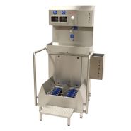 Poste hygiénique mains et semelles - système compact de nettoyage et désinfection pour zones sensibles_1