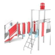 Structure pour aire de jeux pour enfant dès 1 an - GRAND MARIN - LD1MT210010 - Ludoparc - Capacité 20 enfants, structure inox_1