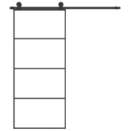 Vidaxl porte coulissante avec kit de quincaillerie 90x205 cm verre esg 3152147_1