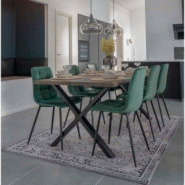 Chaise de restaurant MIDDELFART - velours vert foncé, design élégant et confortable_1