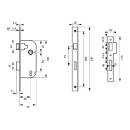 Serrure encastrable pour porte d'intérieur - 2 tours Z/BR - 2 clés - Réversible - THIRARD_1