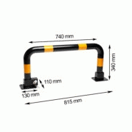 Dispositif de stop parking rabattable avec traitement antirouille pour une protection durable