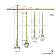 280 ec-h 12 litronic high-top grue à tour - liebherr - hauteur max. Sous crochet 	81,00 m - capacité de levage max. 12 000 kg_1