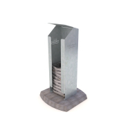 Conteneur à grills jetables galvanisé - volume 0,6 m³ - Hags_1