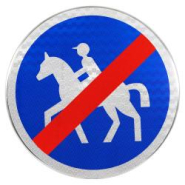 Panneau de signalisation B42 - Fin d'un chemin réservé aux cavaliers - Conformité NF et CE_1