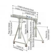 Portique mobile en aluminium - poutre double - Schilling - 1.000 kg et 1.500 kg - réglable en hauteur et longueur_1
