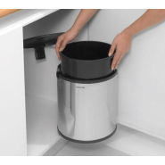 Built-in Bin -15 litres Brabantia - Poubelle encastrable pratique en acier brillant - Volume S (15 L)_1