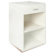 Comptoir Vertigo T01 avec tiroir MDF naturel et blanc 60x60x93cm_1