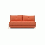 INNOVATION LIVING  CANAPÉ DESIGN CUBED WOOD 02 CONVERTIBLE LIT 200*160 CM TISSU ROUILLE ARGUS_1