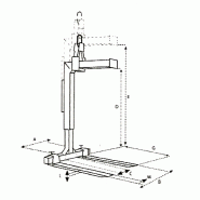 Lève-palette polyvalent IMER MBR15M - capacité maximale 1 500kg - réglable en hauteur et en largeur_1