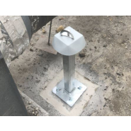 Potelet d'ancrage standard à sceller - Protection contre les chutes de hauteur - Acier galvanisé - Conforme EN 795 classe A_1