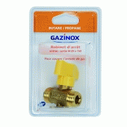 Robinet d'arrêt gaz butane/propane 1/4 de tour - Filetage 20x150 - GAZINOX_1