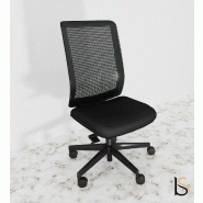 Siège bureautique Wi max dossier filet - Sokoa - Noir, Non, Non, Oui, Sol dur_0