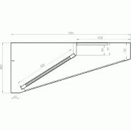 Hotte standard modèle économique P950 - H400 - Acier inox brossé avec filtre labyrinthe_1