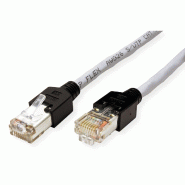 Cordon DÄTWYLER Cat.5e (Classe D) S/UTP, CU 5502 flex PVC, Hirose TM11, gris, 15 m_1