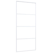 Vidaxl porte coulissante verre esg et aluminium 90x205 cm blanc 151660_1
