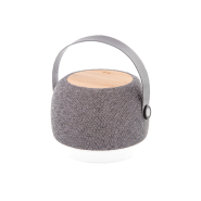 Enceinte Bluetooth - Boîtier ABS recyclé - Tissu RPET - LED - Chargeur sans fil bambou 15W - Batterie 1200 mAh_1