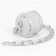 Bouchon avec verrou + chainette Ø 32 mm - Alu_1