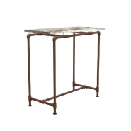Gondole Urban H120cm - tube Ø34,5mm - rouille - textile avec 2 rails penderie_1
